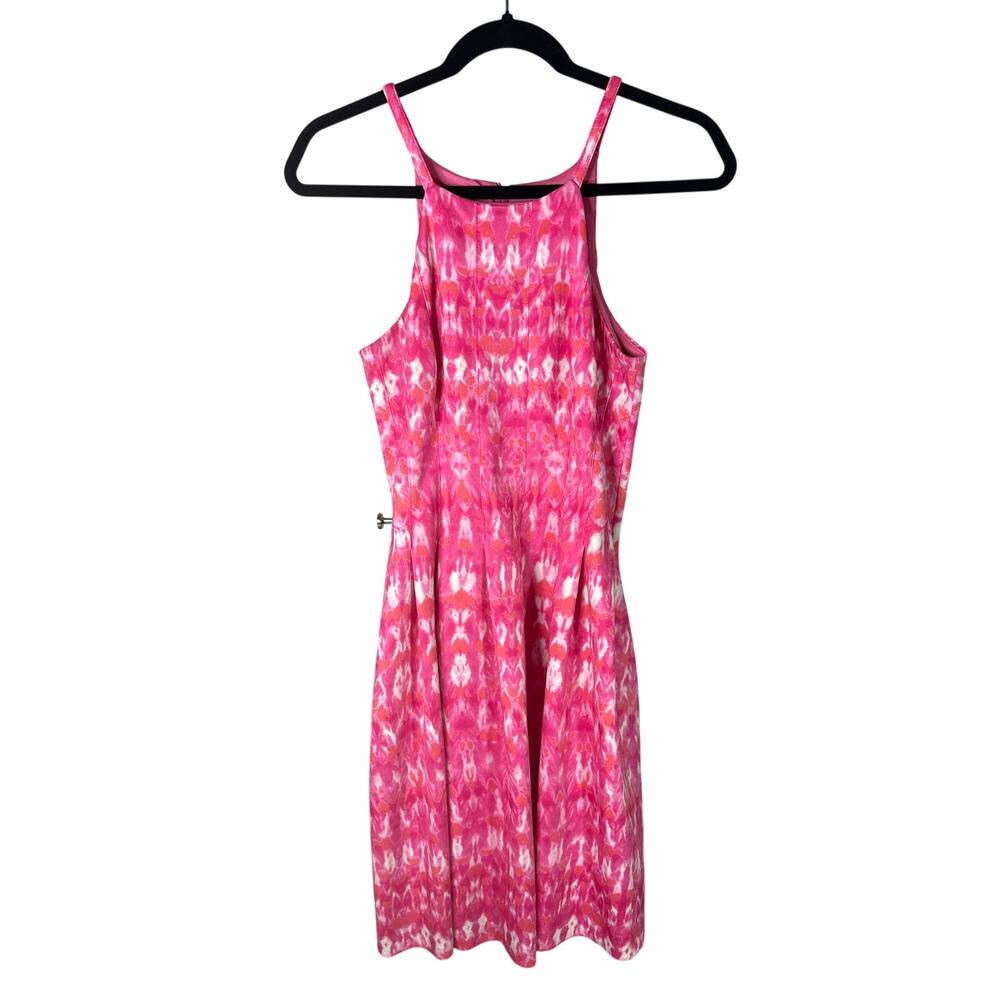 Calvin Klein Womens Athletic Wicking TyeDye Athletic Racer Back Tennis Dress | S